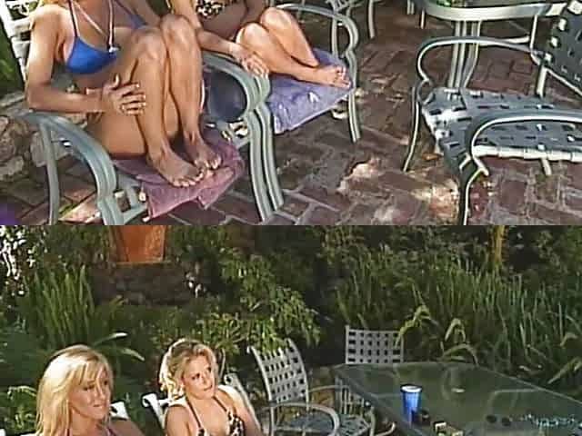Swimming pool double penetrated anal party