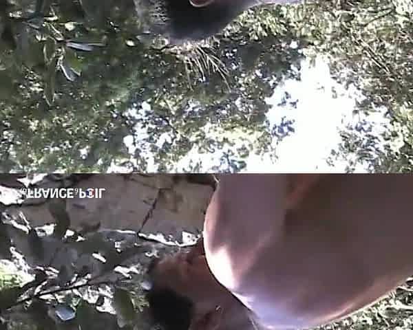 A Hot Brunette Is Organizing a Trio in the Mountains with Two Beautiful Cocks!