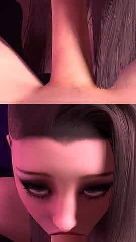 Sexy Cyberpunk Girl Blowjob in POV