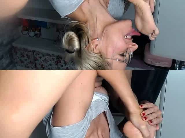 Sharon nylons fetish rubber toy masturbation movie