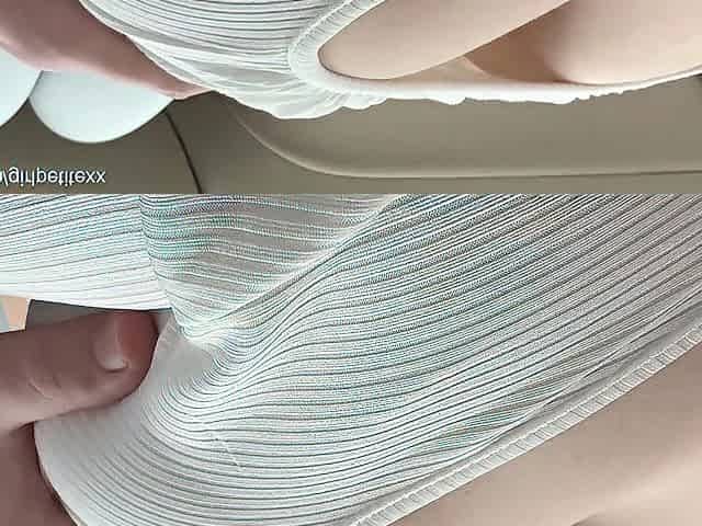 Grabbing Breasty Brunette hair in the Car