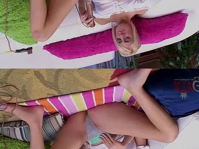 Blonde Girl Playing With Toys - Kate England