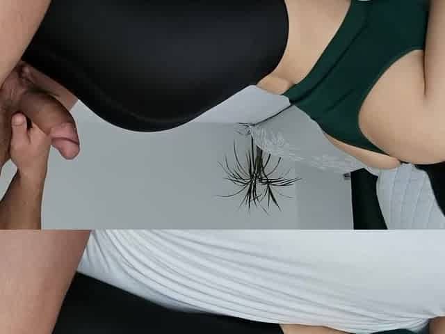 Awesome Spunk flow on yoga panties glossy / Hot Booty CandyLuxxx