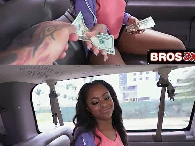 Sexy Ebony Teen Trades Dignity for Dollars on a Wild Bus Ride