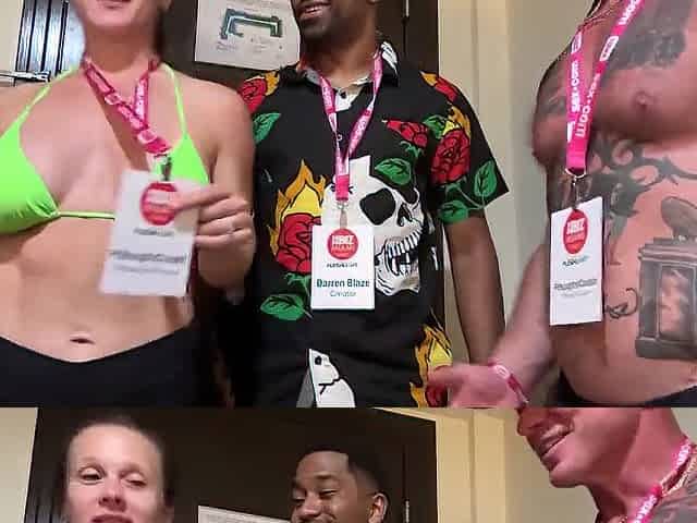 Awkward Hotel Interracial 3some