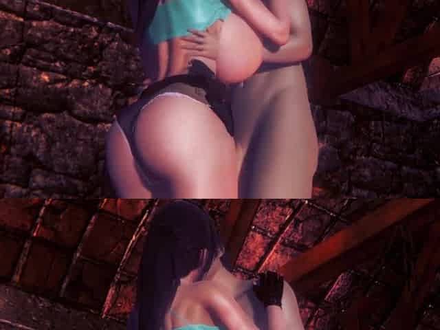 Lara Croft with large titties giving your vagina in a cave (Tomb Raider)
