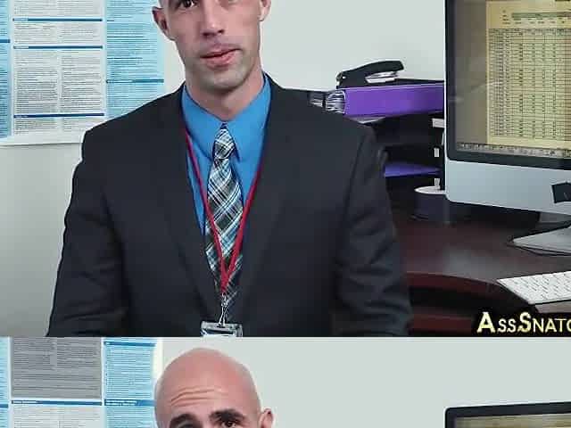 Office Hunks Enjoy 3way Anal With Rimmed Muscled Boss