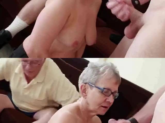 Grandma and grandpa with boy