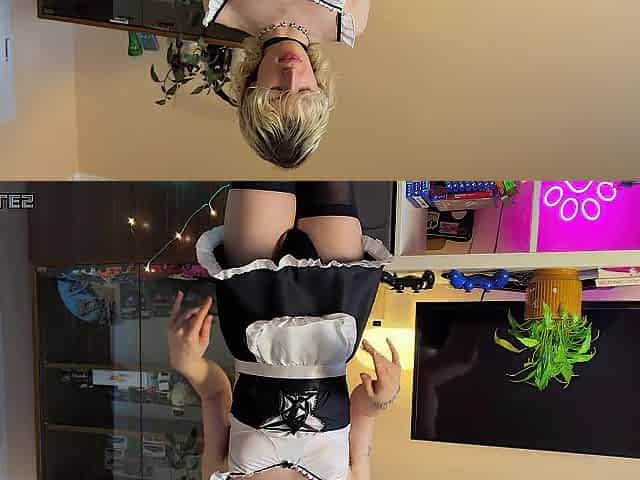 Cute fem maid cannot get sufficiently or roomie's MASSIVE dong