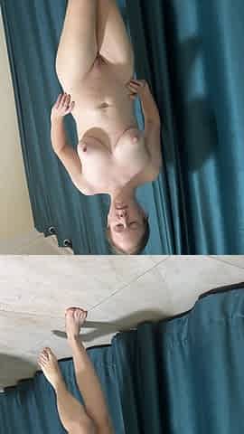 Hot Blonde Women Training at Home