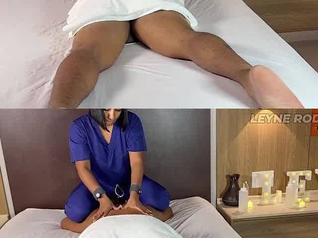 Regular massage ends with a surprise pleased ending!