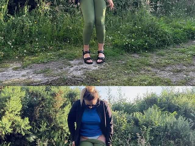 Girl Pissing in the Forest