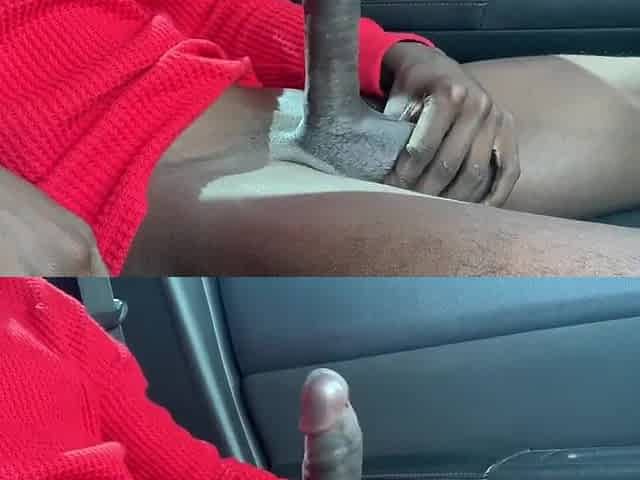 Public Car Masturbation - NoFaceBlackGuy