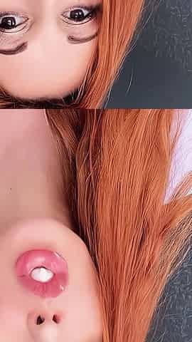 Eating Cream From Fingers, Mouth & Tongue Tease