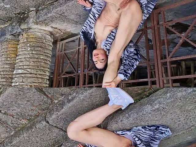 Outdoor Nudity with Gaping My Pussy and Pissing
