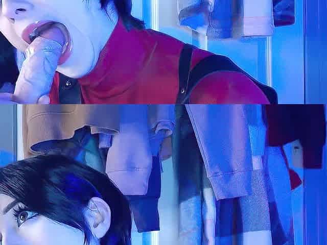 Ada wong uses Leon for sex, gives footjob and pounds large oiled butt