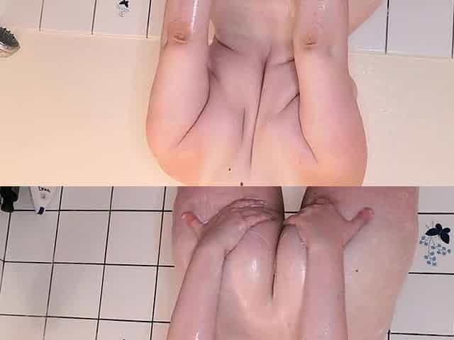 Dildo Fucking Hairy Pussy in Shower