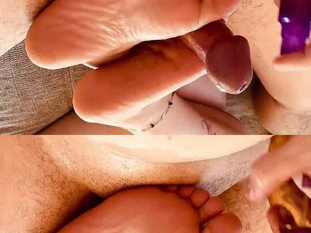 Hot oiled feet and footjob