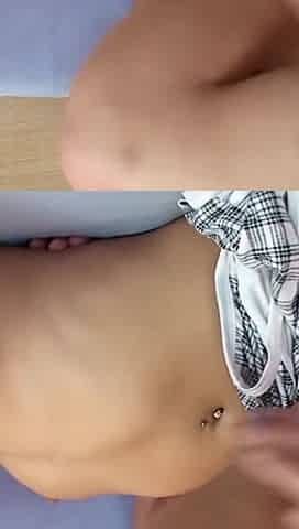Young skinny teen is banged by stepbrother in her room