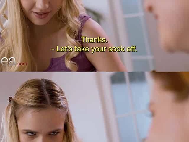 "Massage my leg.....higher" - Lesbea