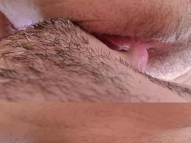 Extraordinary Close Up Love button ! Eating Squirting Hirsute Juicy Twat