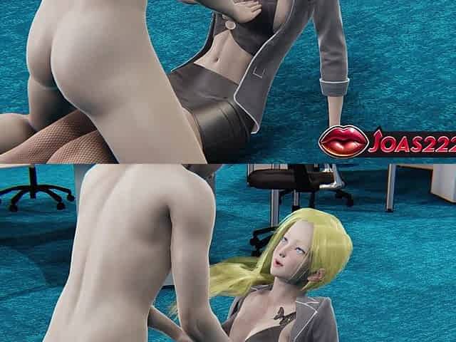 Alluring Blonde Reiko with Blue Eyes - Office Girl Big Tits Massage & Dildo Pussy Play 3D Hentai Animation