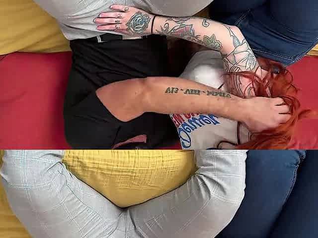 I Ejaculated on the Large Tits of the Woman's Redhead Girlfriend