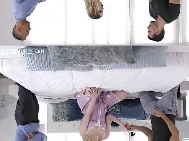 Hawt Blond Convinces Simp BF into trio with his Stepdad - ZeroTolerance