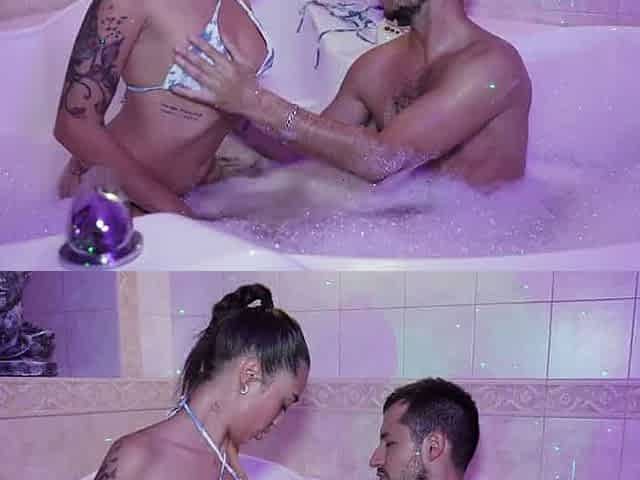 Sipping on bubbly in the steaming bathtub with a foreign patron, NIGONIKA provides the BEST PORN 2023 and greatest XXX experienc