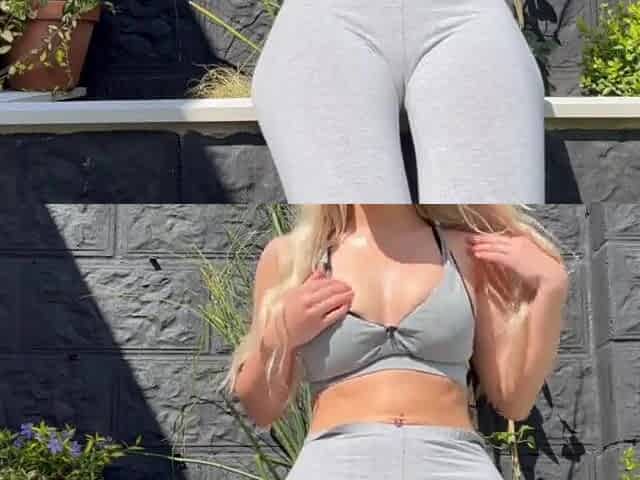 slutty blond in 4k MAJORITY INTENSIVE PUBLIC pissing and squirting climax