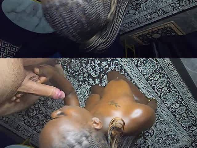 Titty Screw spunk fountain on black teen