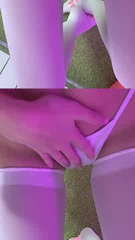 White Stockings and Playful Fingers