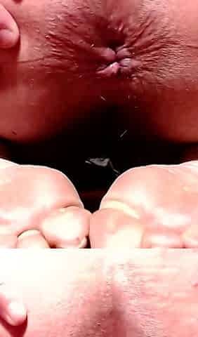 Spread Asshole Winking Feet Fetish Soles Toenails