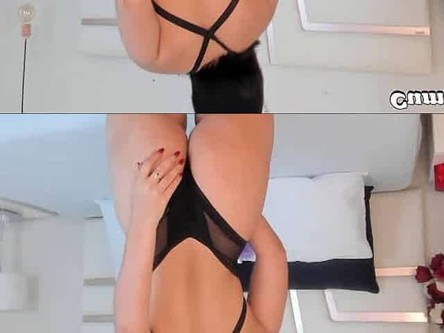 Sexy Short Haired Babe Fucks Herself with a Realistic Cock