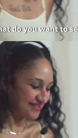 Young Girl with Curly Hair in Virtual Sex in Exchange with Her New Headphones.