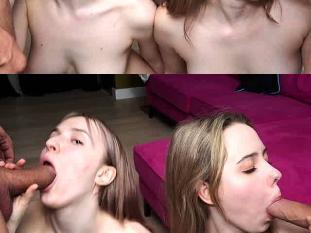 Tight butt teen girls group sex fun