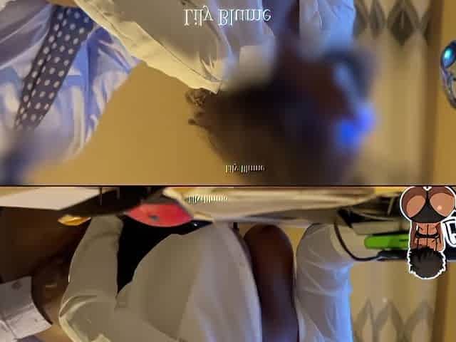 Large butt black bangs her supervisor everyday at work