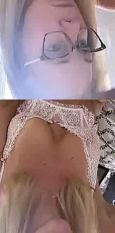 Carol Goldnerova busty blonde solo masturbating