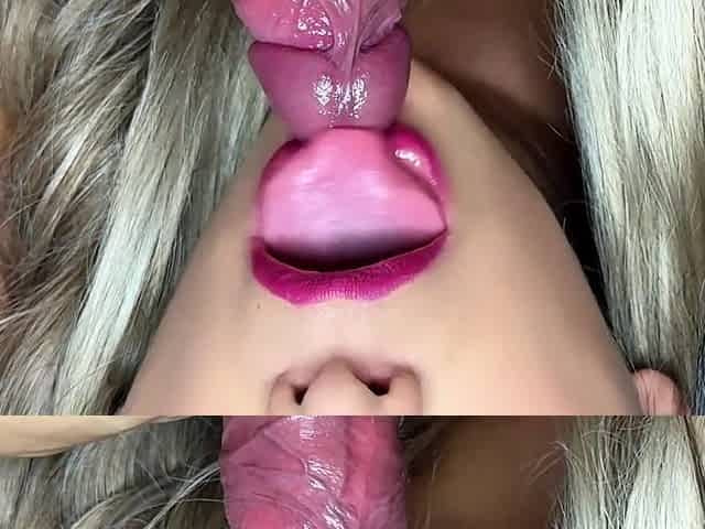 Close Up: Beautiful Latina Gives You A Perfect Blowjob While Looking At You - Green Eyed And Verified Amateurs