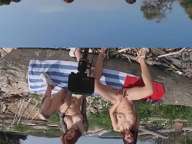 Cheri & Rebeka Ruby - Double Girl Public Beach Masturbation Cheri With Rebeka Ruby Vacation Abandoned Island