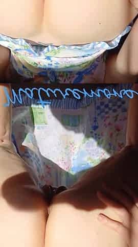 Lascivious mommy with nightie and no knickers parts her booty and biggest fleshy vagina
