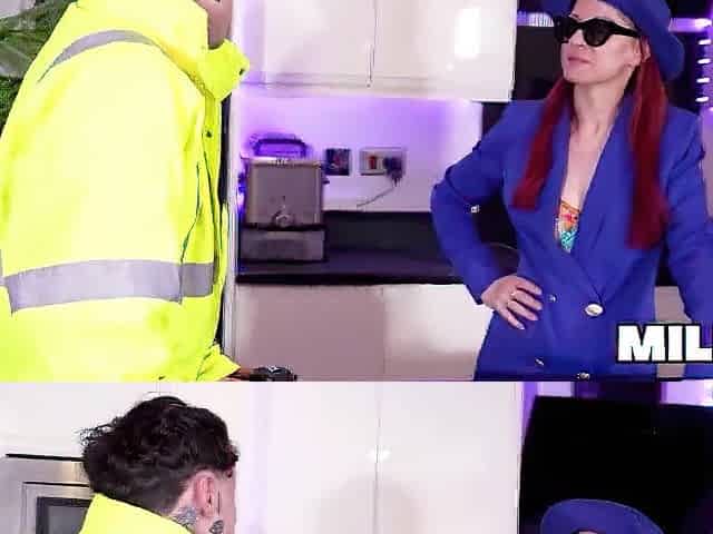 MilfAf- Redhead Firegirl Negotiates Kitchen Reno with Hardcore Pound