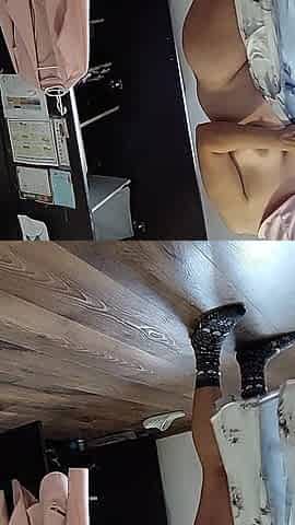 Amateur Wife Has Fun Trying on Clothes and Cutting Them.