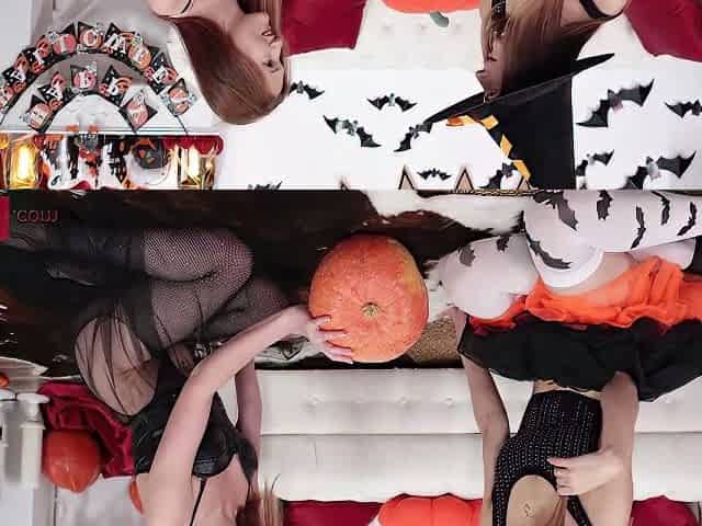 Baby Doll, Skye Wood And Mia Mi In Halloween Assfuck Compilation