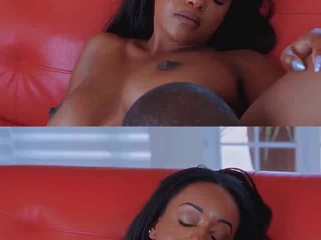 Lewd ebony mother i'd like to fuck bangs her neighbor's large ebony wang