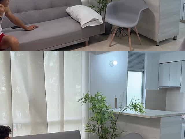 Madrastra esta por toda la casa desnuda solo para provocar a su hijastro y que este se la folle muy rico.