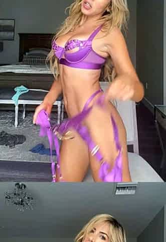 Super hot busty blonde babe fucks a big dick on webcam