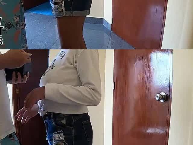 I took off the fuck-rubber and the prostitute received all the jizz inside.