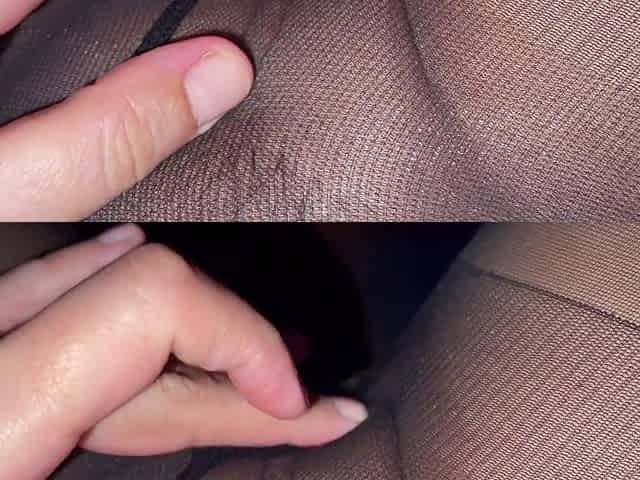 Masturbating in black tights! My pussy got so wet it soaked