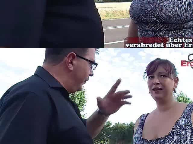 Plump German housewife asked for sex on the street